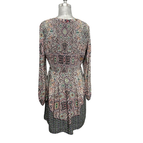 Maeve Anthropologie Tiled Amethyst Smoked Dress With Pockets size L - Picture 3 of 15
